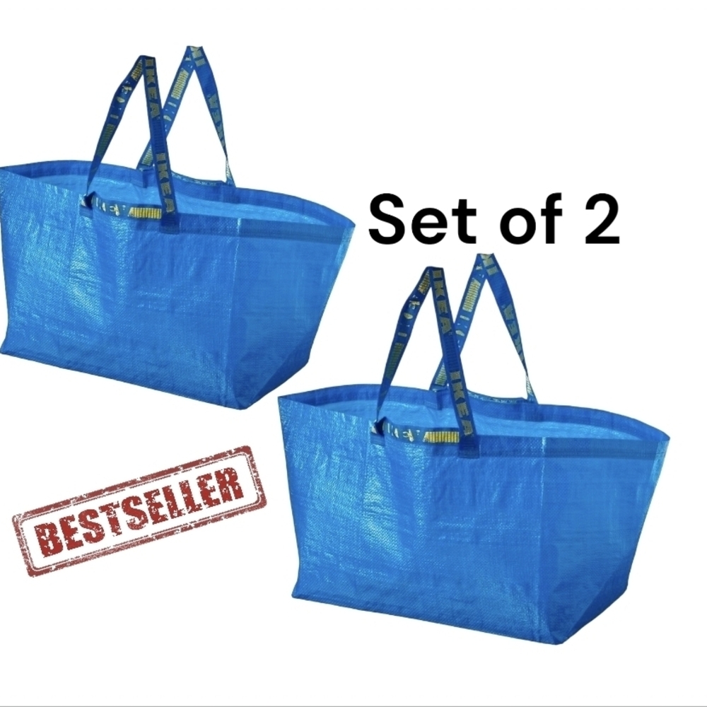 NEW Set of 2 IKEA Frakta Shopping Tote Bags